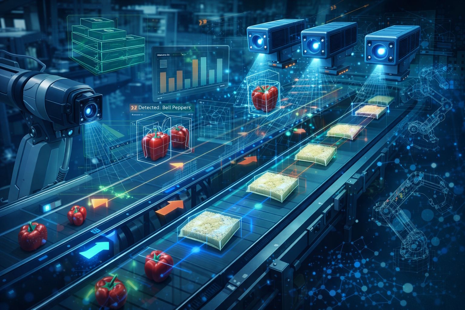 Machine vision per sorting/orientamento ad alta velocità