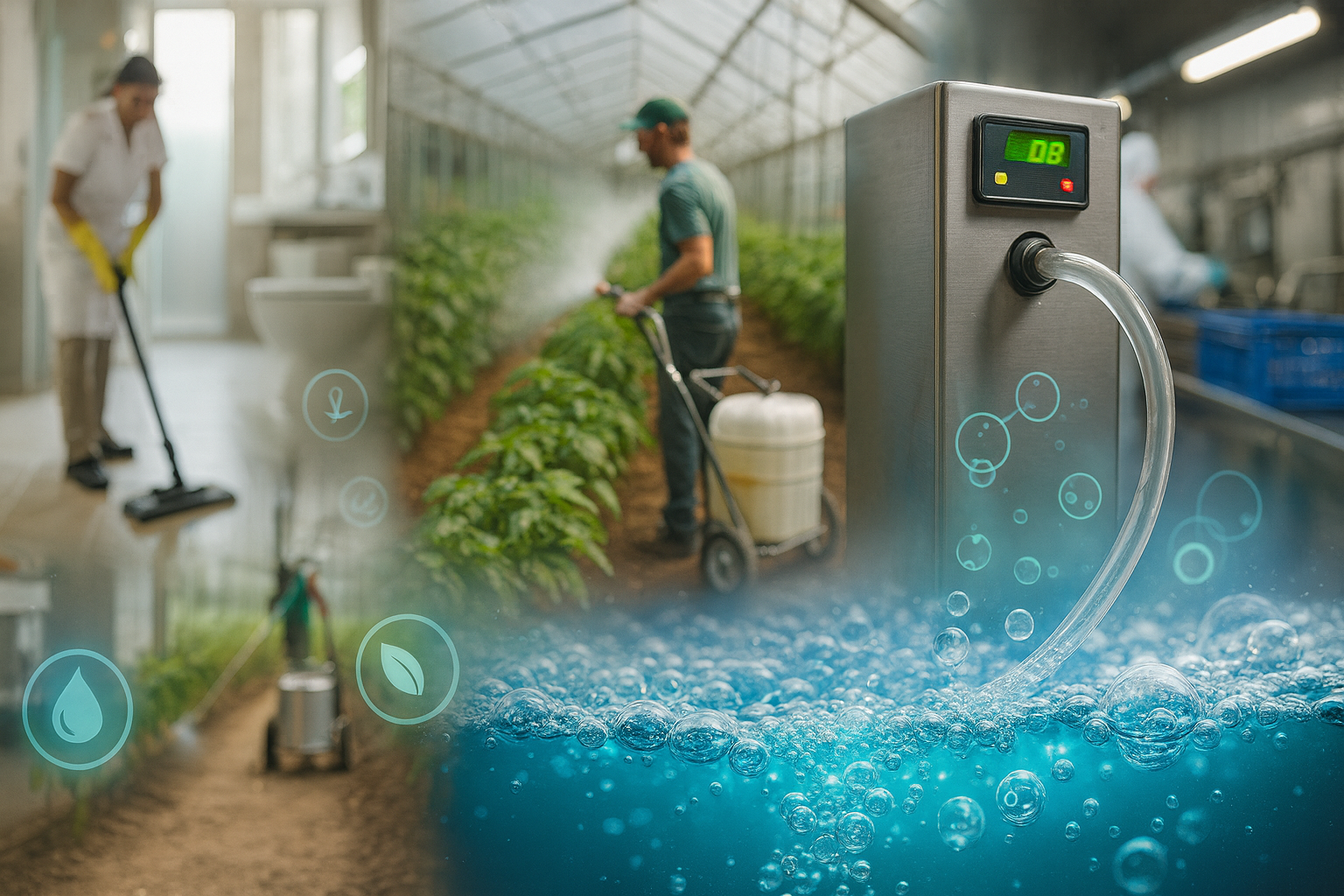 Macchine a ozono per pulizia sostenibile