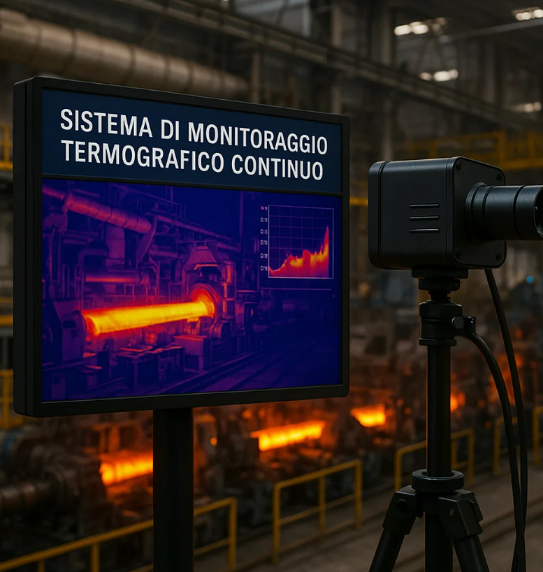 Sistema di monitoraggio termografico continuo per processi industriali