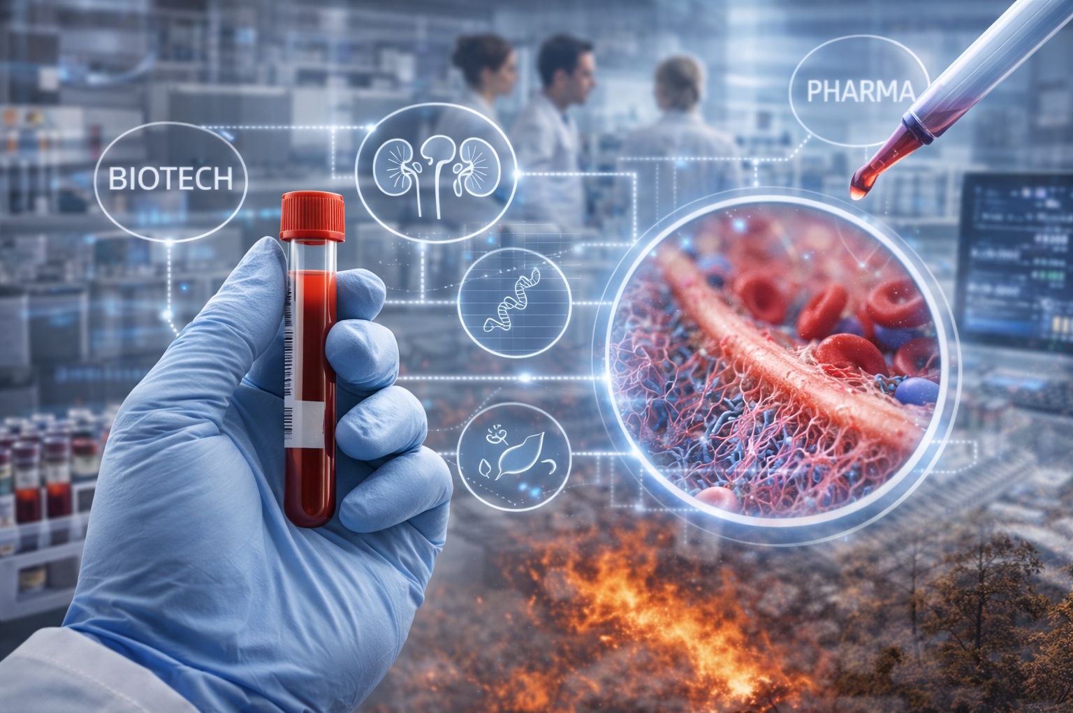 Biopsia liquida per analisi della microvascolarizzazione