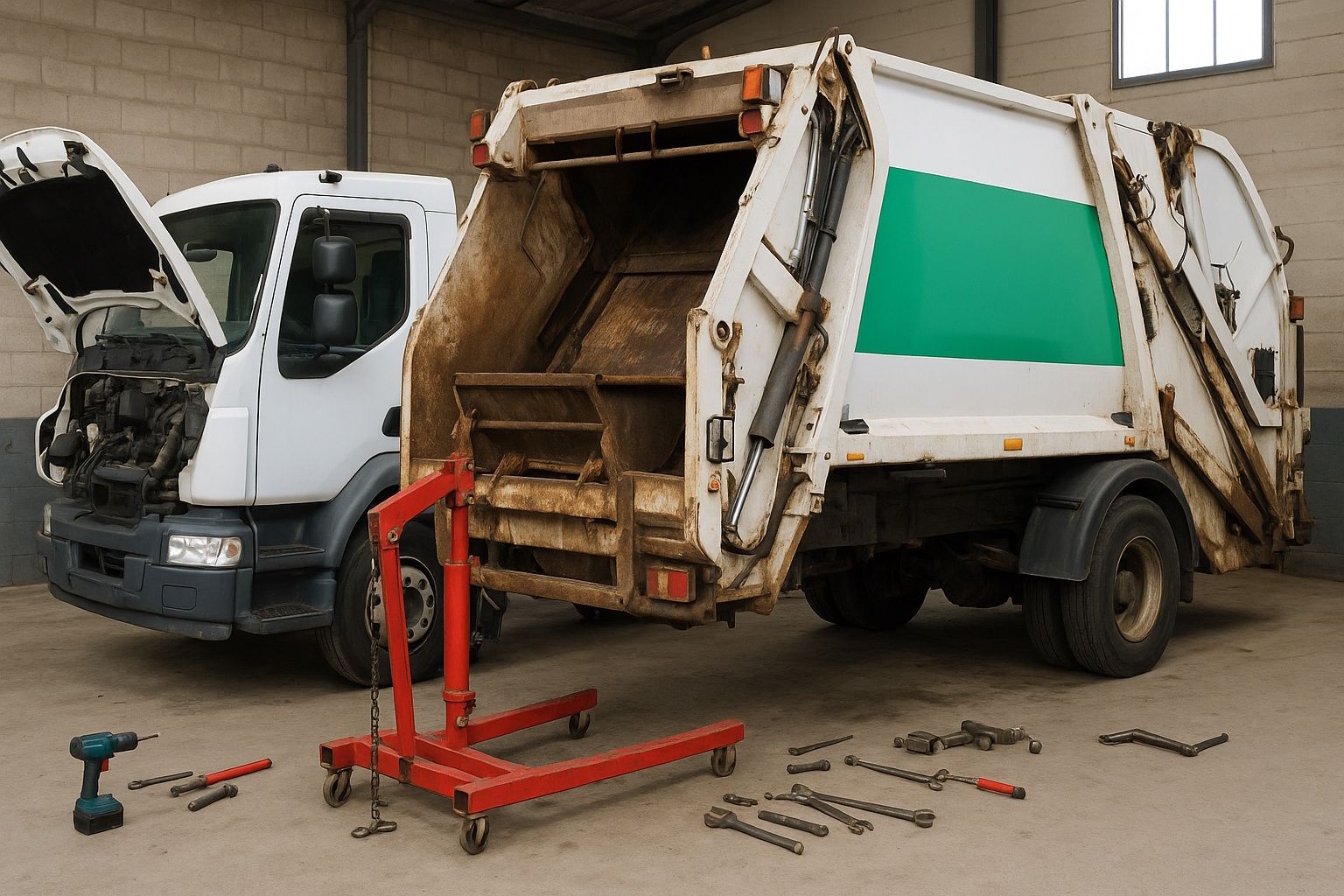 Licenza per piattaforma europea di smontaggio camion rifiuti