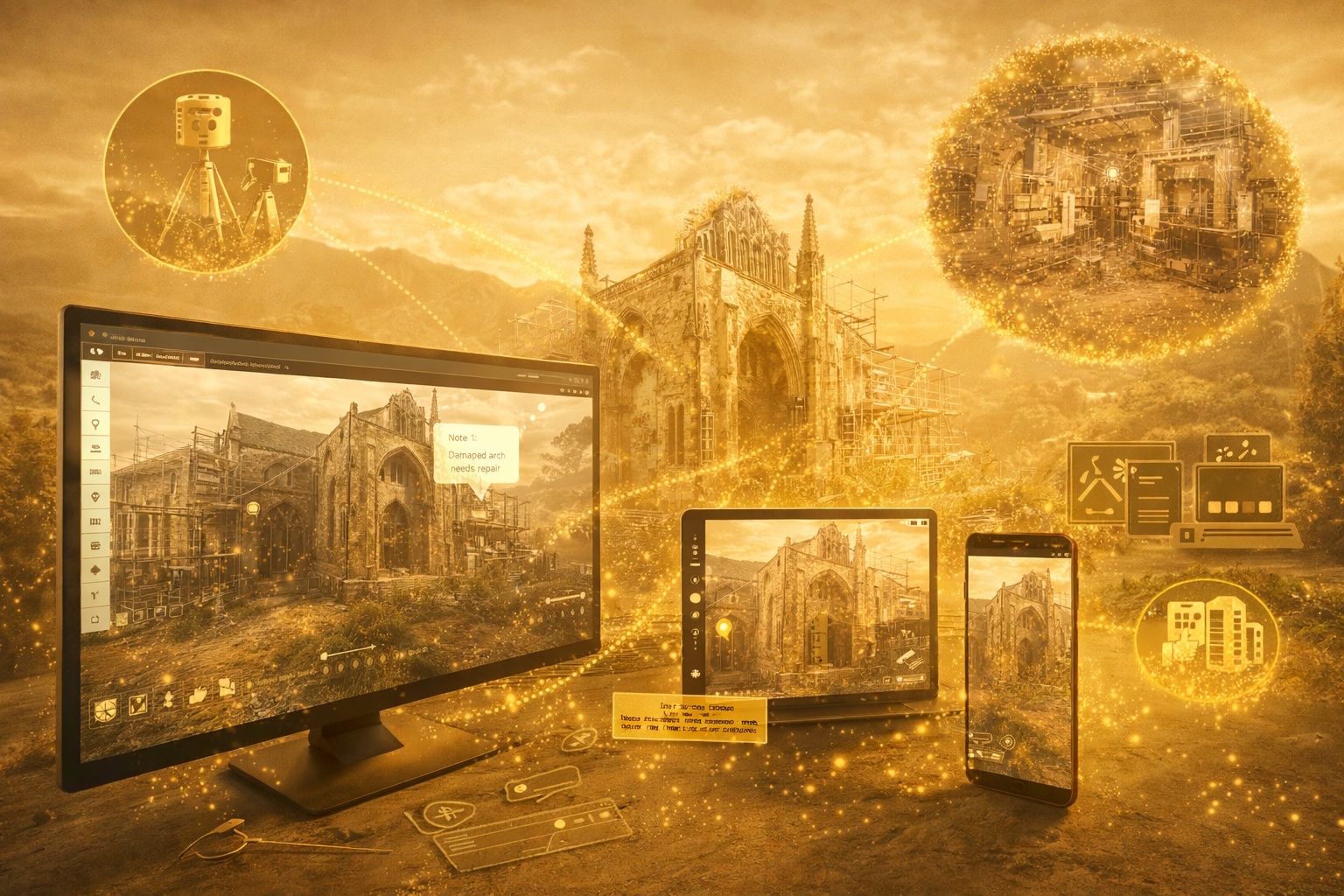 Piattaforma web 3D Gaussian Splatting per digital twins e visualizzazioni immersive