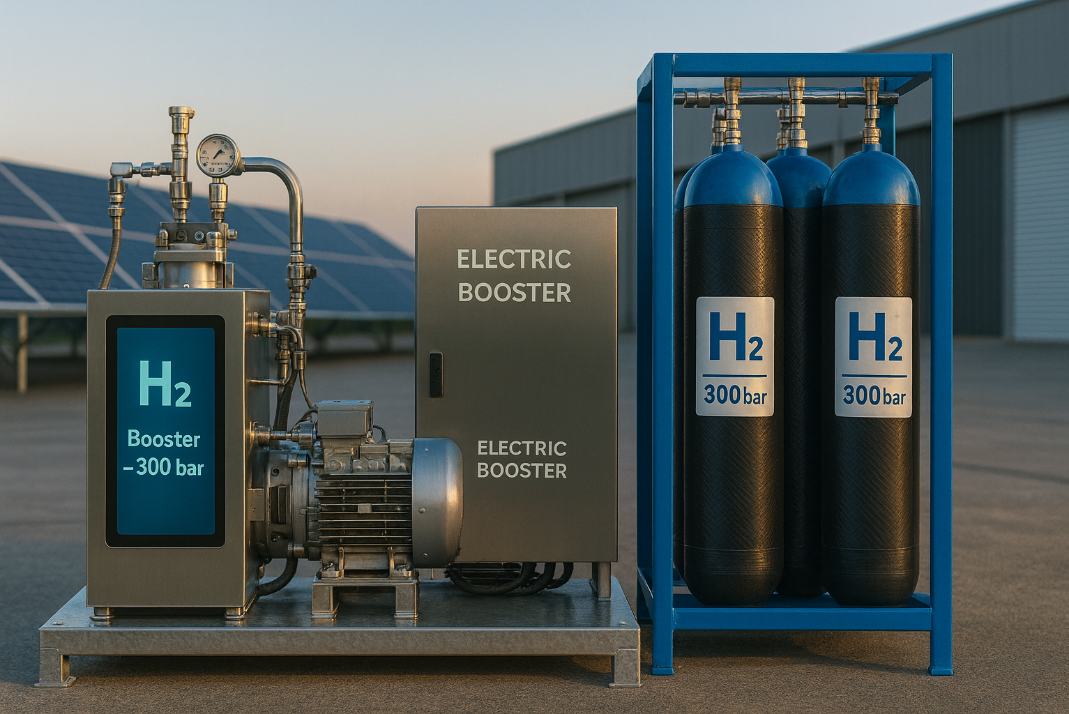 Compressione compatta e stoccaggio leggero di idrogeno per mobilità e industria