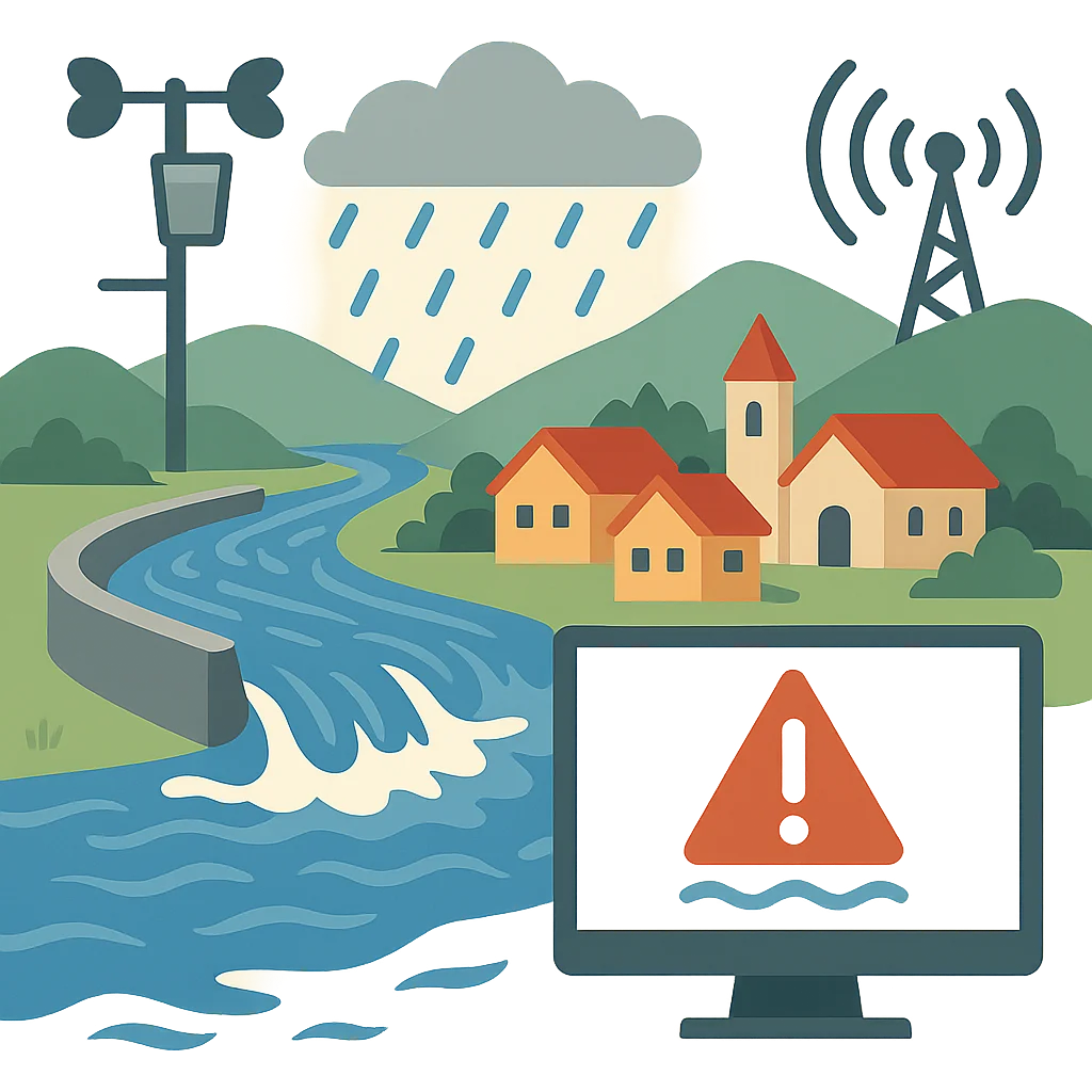 Sistema AI tedesco per allerta precoce da inondazioni in piccoli bacini