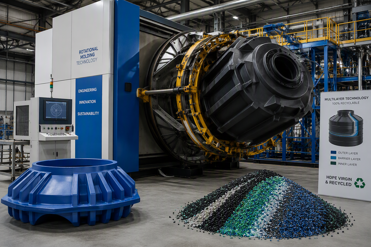 Consorzio lettone cerca produttore per impianto di stampaggio rotazionale HDPE