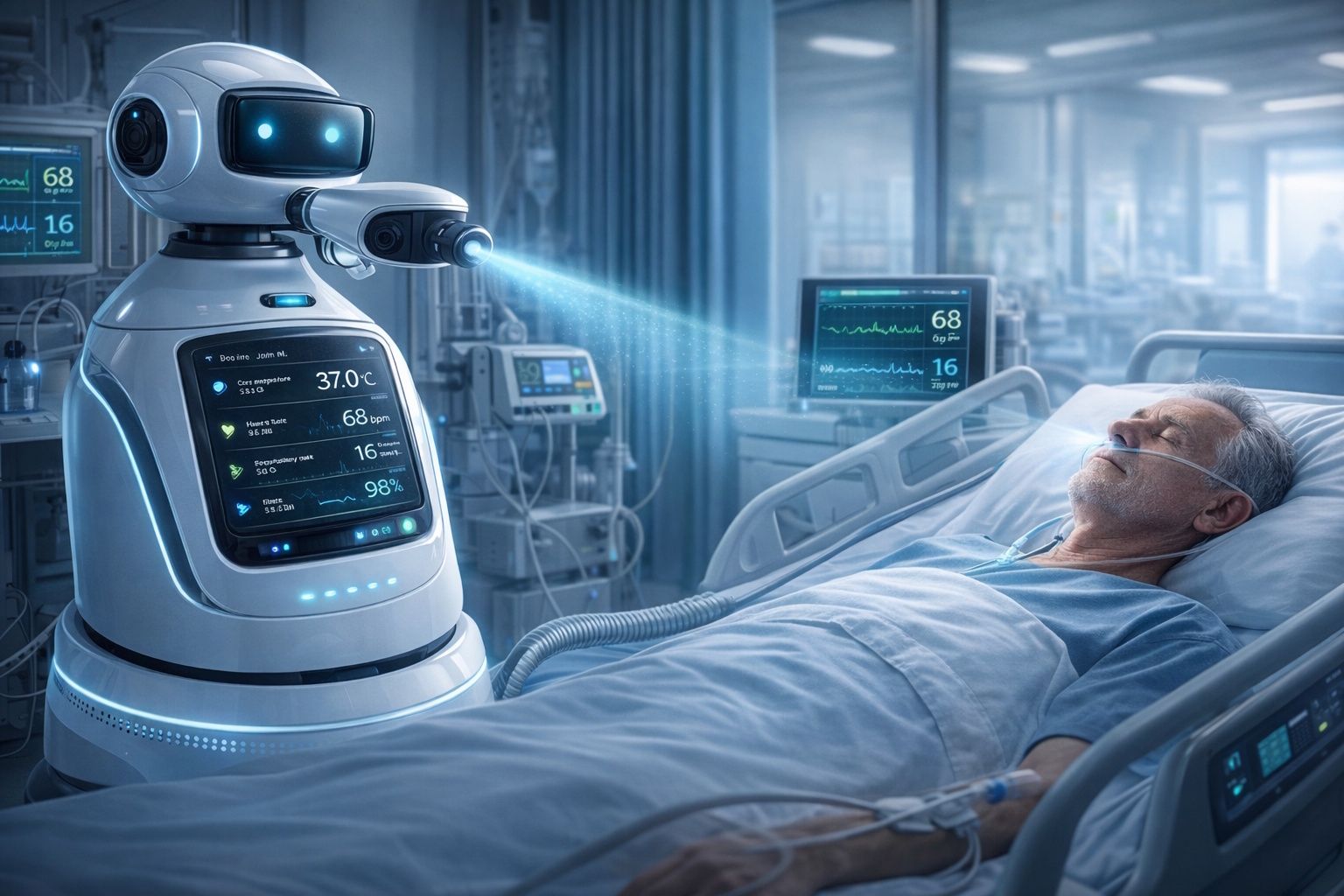 Robot medico contactless per monitoraggio parametri vitali