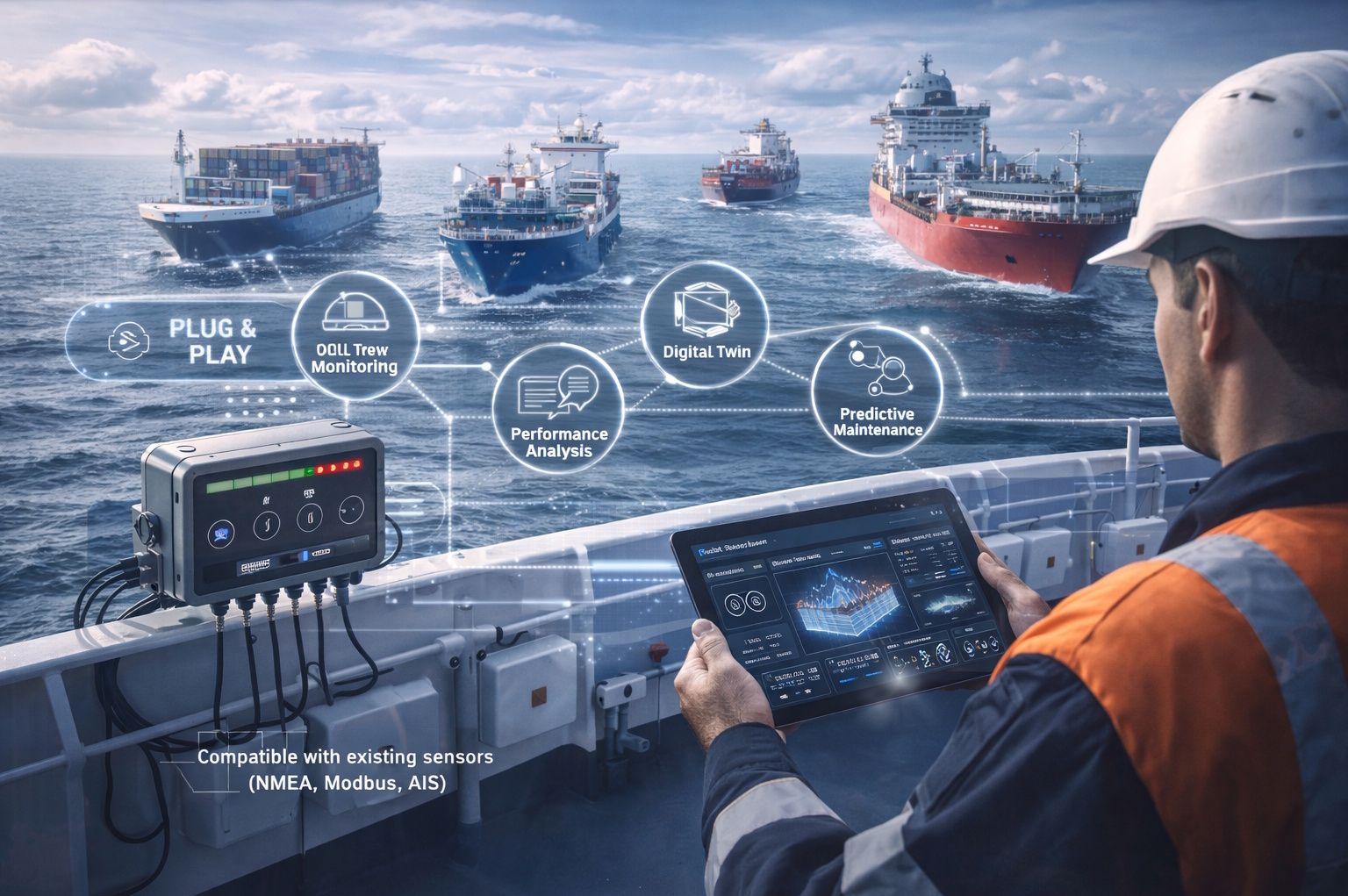 Piattaforma marittima per monitoraggio e manutenzione predittiva