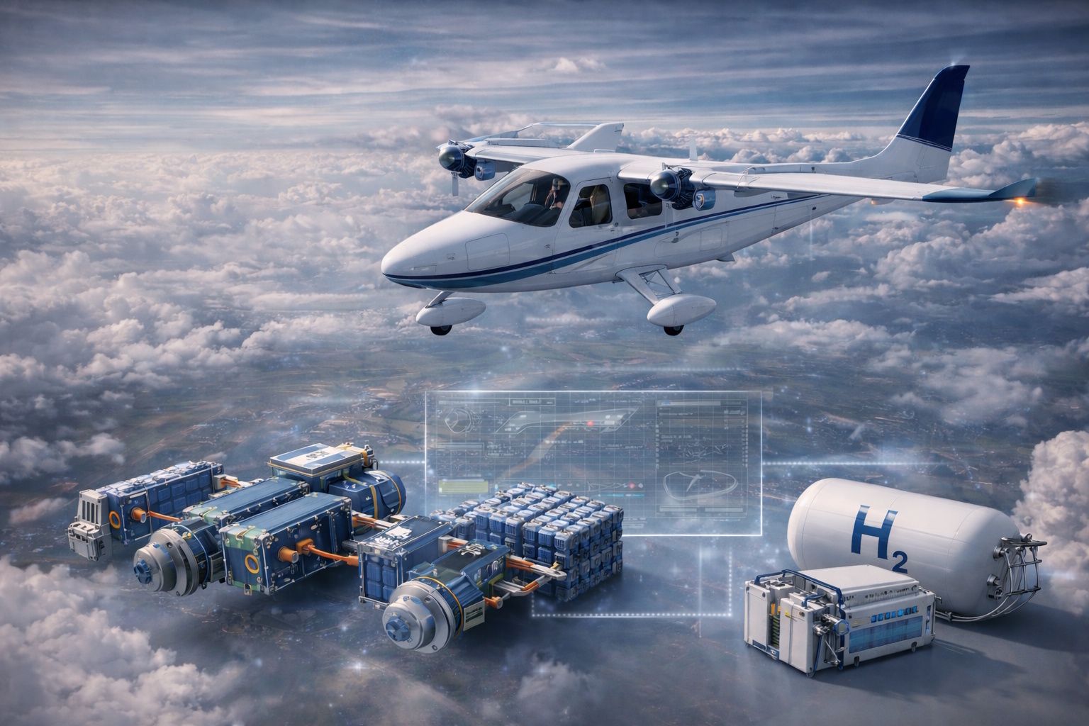 Powertrain elettrico modulare per aeromobile a 4 posti sviluppato in UK