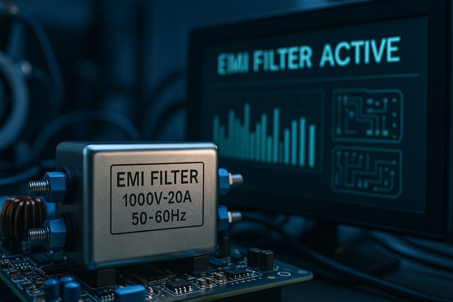 Filtro EMI attivo per elettronica