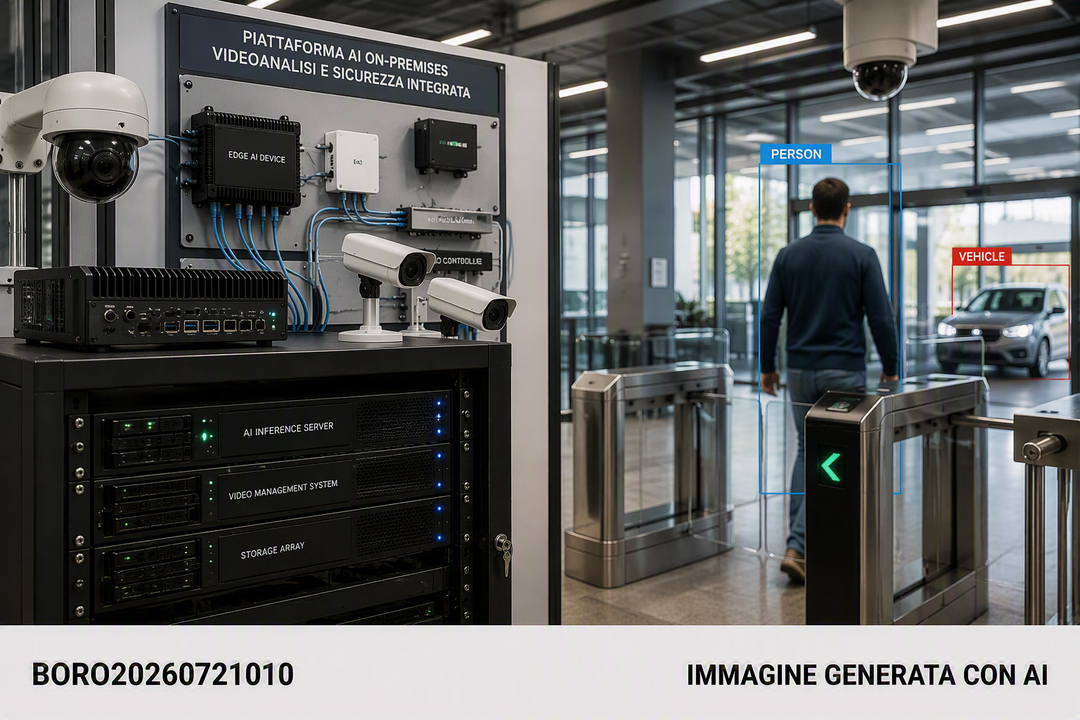Piattaforma AI on-premises per videoanalisi e sicurezza integrata