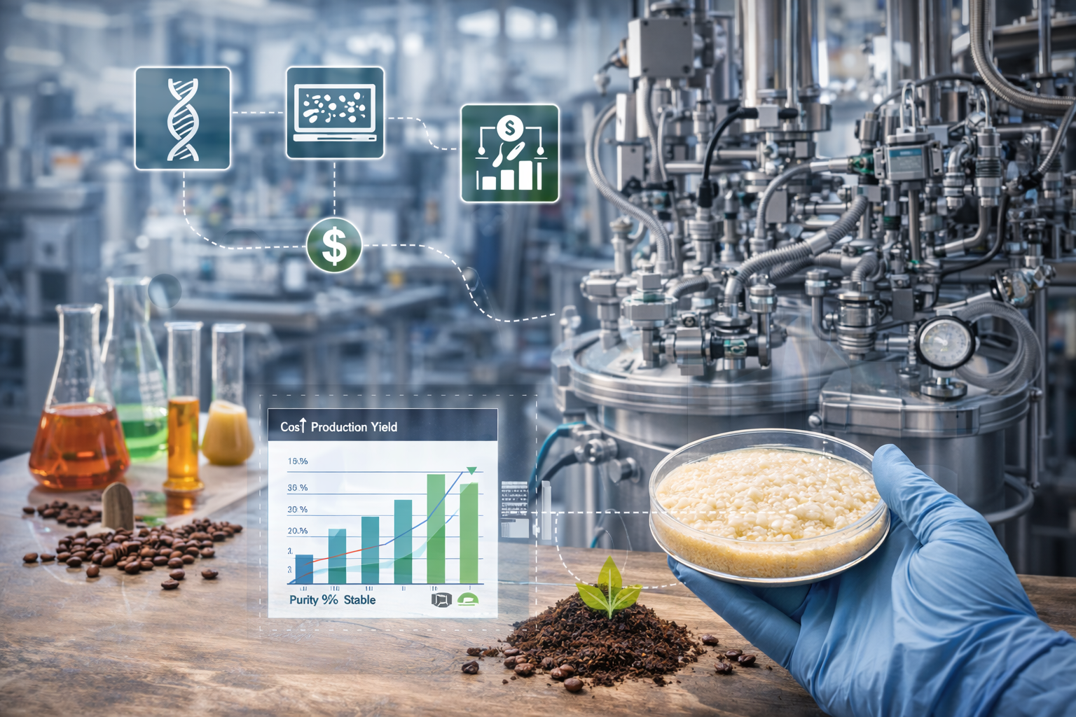 Biofermentazione avanzata e scale-up per ingredienti “next-gen”