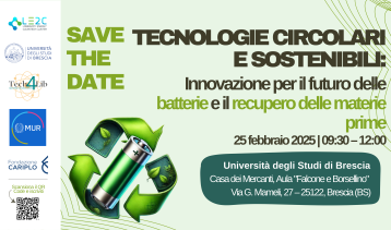 Vai alla notizia Tecnologie circolari e sostenibili: partecipa all'evento del 25/02 a Brescia